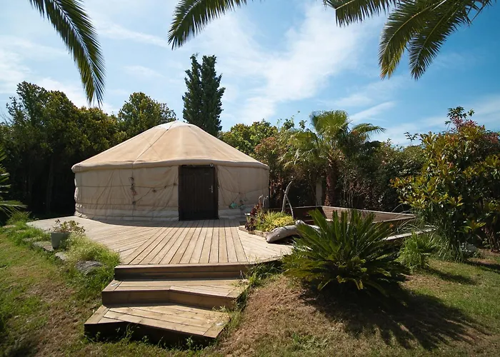 Lyxtält Yourte Piscine Jardin - Quatre Murs Et Un Toit Hyères